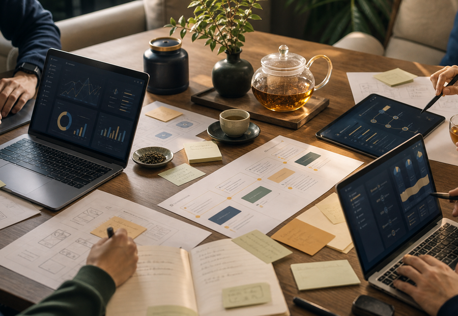 AI workflow team concept